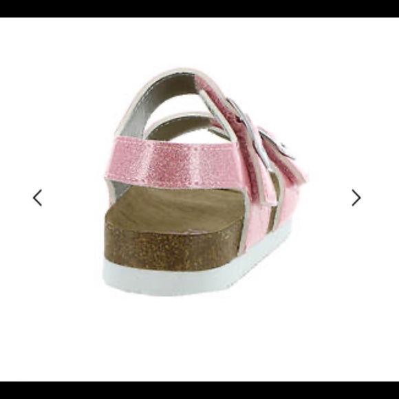 Rachel Shoes Little Girl Pink Glitter Sandals - Picture 4 of 6